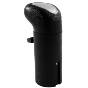 PERA BAJO A6909 SENCILLA BOTON NEGRO MEDALLON EN BLANCO