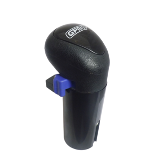 Pera bajo a6915 doble boton azul medallon en blanco