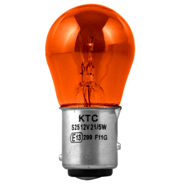 BOMBILLO (CAJAX10) 12V 1034 21/5W S25 BAY15D LUZ DE FRENO AMBAR