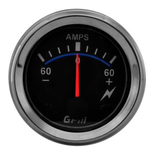 Medidor amperimetro bateria 60-60 t.negro-aro cromado gpm