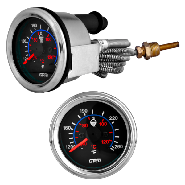 Medidor temperatura mecanico guaya 72 guaya metalica t.negro-aro cromado gpm