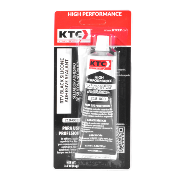Sellador adhesivo de silicona negra rtv 85gr