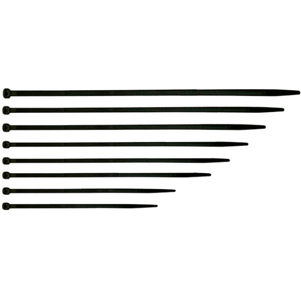  ABRAZADERA (BOLSAX100) PLASTICA NEGRA 204X3.6MM