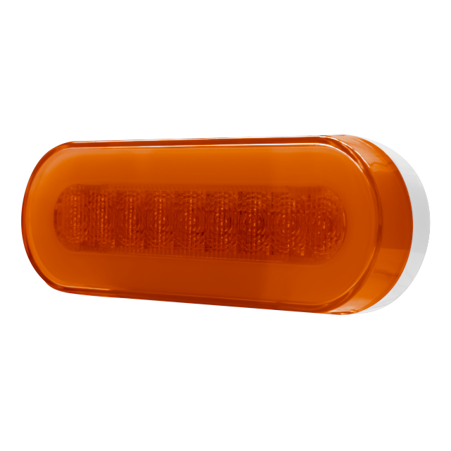 LAMPARA DIRECCIONAL OVALADA 6" LED AMBAR CON CABLES MV