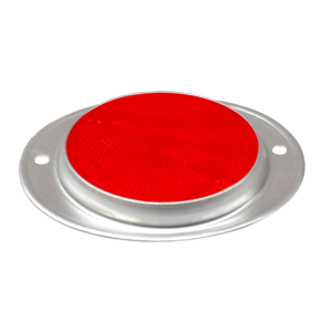 REFLECTIVO REDONDO 3 3/16" ROJO CON BASE ALUMINIO 1 PCS