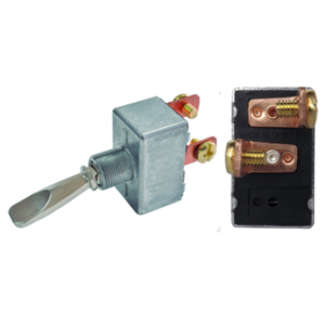 SWITCH 1 GOLPE 2P SPST ON-OFF CODILLO METALICO 12V- 50AMP (34212)