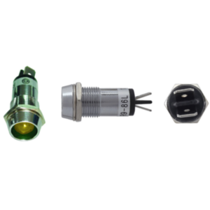 PILOTO 12V TIPO LED ROJO METALICO (O14.2mm)