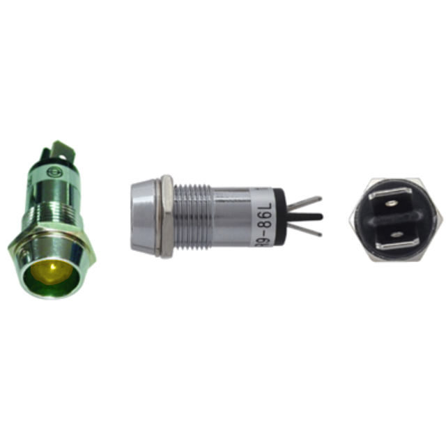 PILOTO 12V TIPO LED ROJO METALICO (O14.2mm)