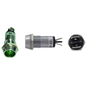 PILOTO 12V TIPO LED VERDE METALICO (O14.2mm)