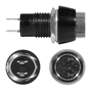 SWITCH (CAJAX10) STARTER REDONDO PLATEADO (O12MM) 12V-3AMP