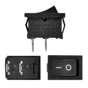 WITCH (CAJAX10) 1 GOLPE 2P SPST ON-OFF TECLA NEGRA 2X1.3CM 12V-10AMP
