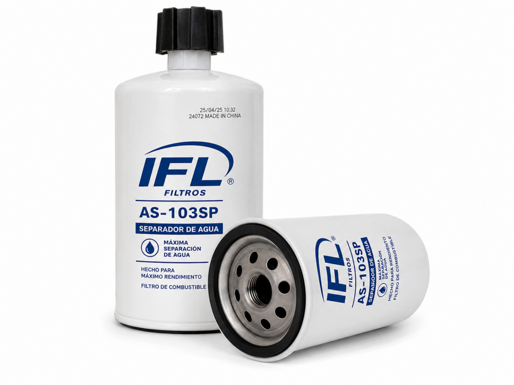 FILTRO SEPARADOR AGUA COMBUSTIBLE CON DRENAJE, ENROSCABLE FAW, JAC