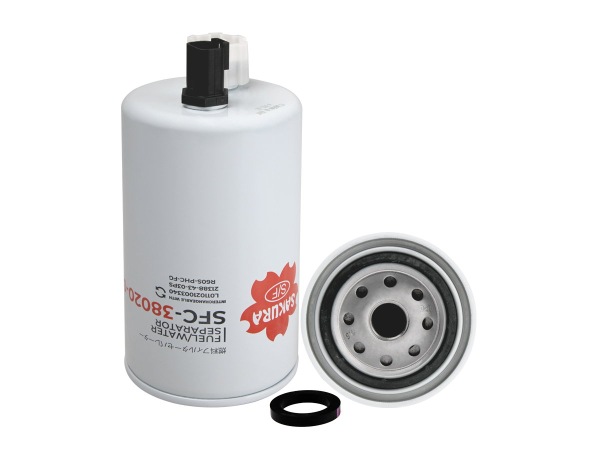 FILTRO SEPARADOR AGUA COMBUSTIBLE CON SENSOR -DRENAJE, ENROSCABLE FOTON, JAC, SINOTRUK