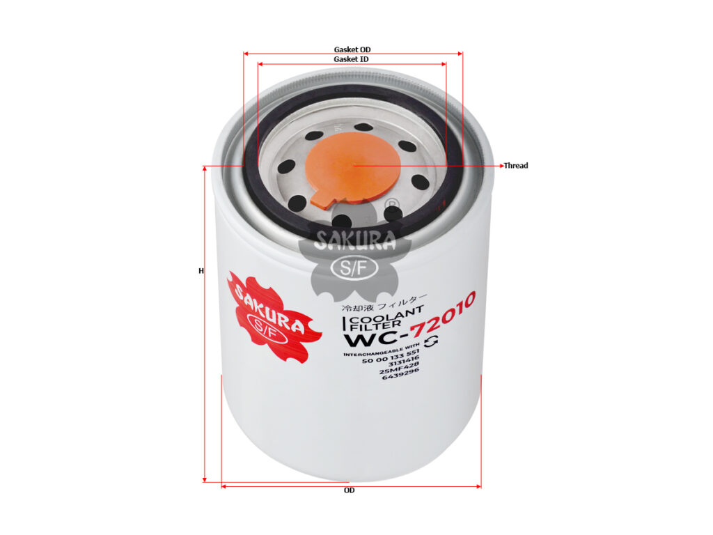FILTRO DE REFRIGERANTE CON ADITIVO SCA, ENROSCABLE MACK