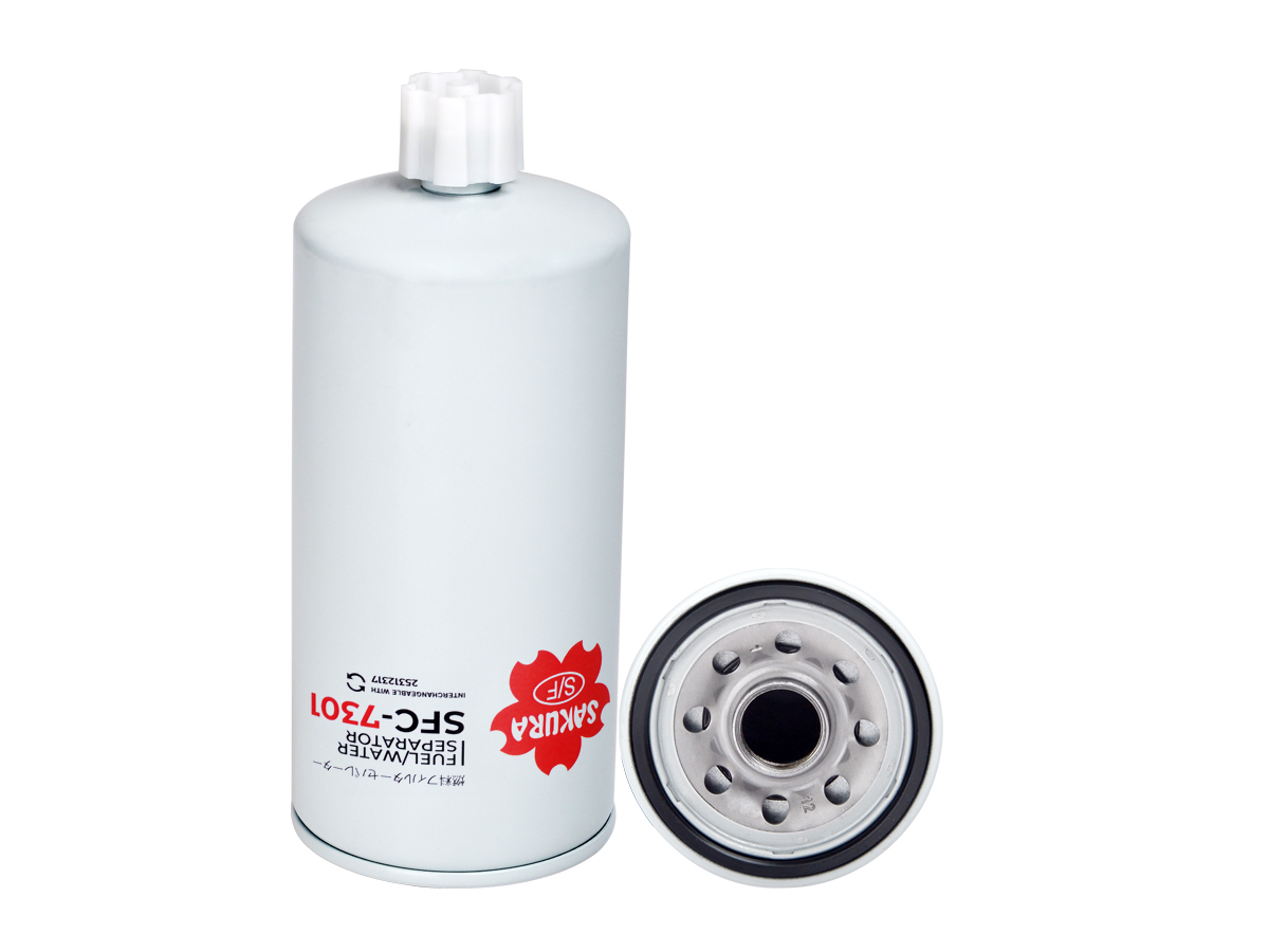 FILTRO SEPARADOR AGUA COMBUSTIBLE CON DRENAJE, ENROSCABLE CHEVROLET KODIAK , CLARK, DETROIT DIESEL, FREIGHTLINER, GMC, LINK BELT, NAVISTAR, WESTERN STAR TRUCK