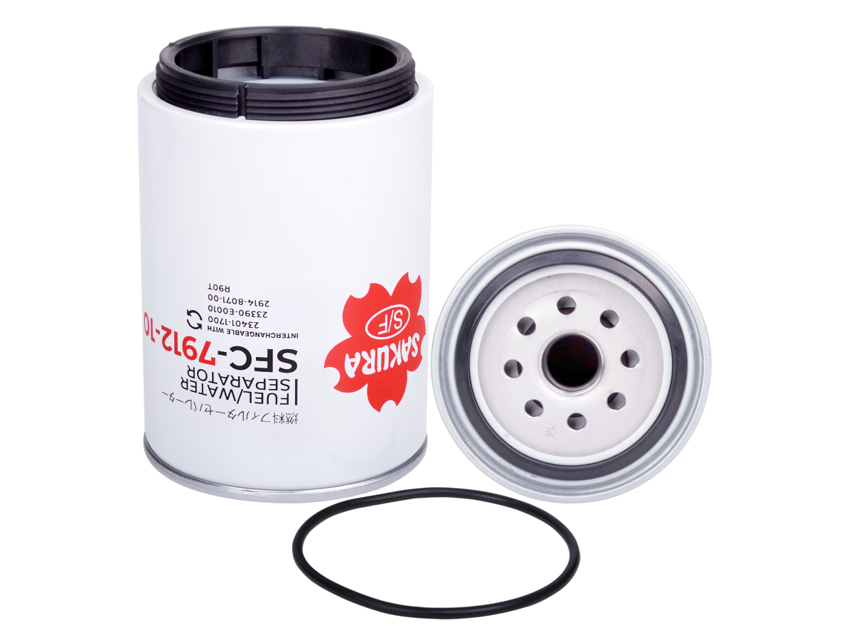 FILTRO SEPARADOR AGUA COMBUSTIBLE CON VASO VISOR, ENROSCABLE CHEVROLET, FOTON, GINAF, HINO, HYUNDAI, ISUZU, JAC, JOHN DEERE, KOBELCO