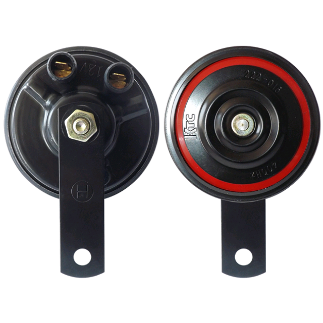 ITO 12V 92MM TIPO DISCO TONO ALTO NEGRO LINEA ROJA - BLISTER (UNIDAD) 10
