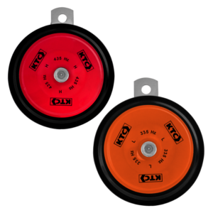 PITO 12V 91MM TIPO DISCO COLORES (ROJO-NARANJA) (JGOX2) 105dB-118dB