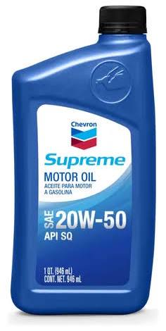 CHEVRON SUPREME SAE 20W50 QT -